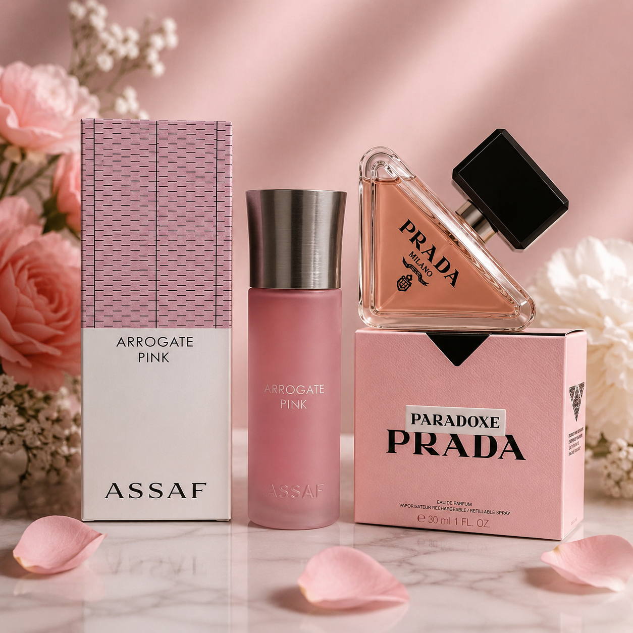 🌸 Prada Paradoxe – 10ml + 🌷 Assaf Arrogate Pink – 10ml