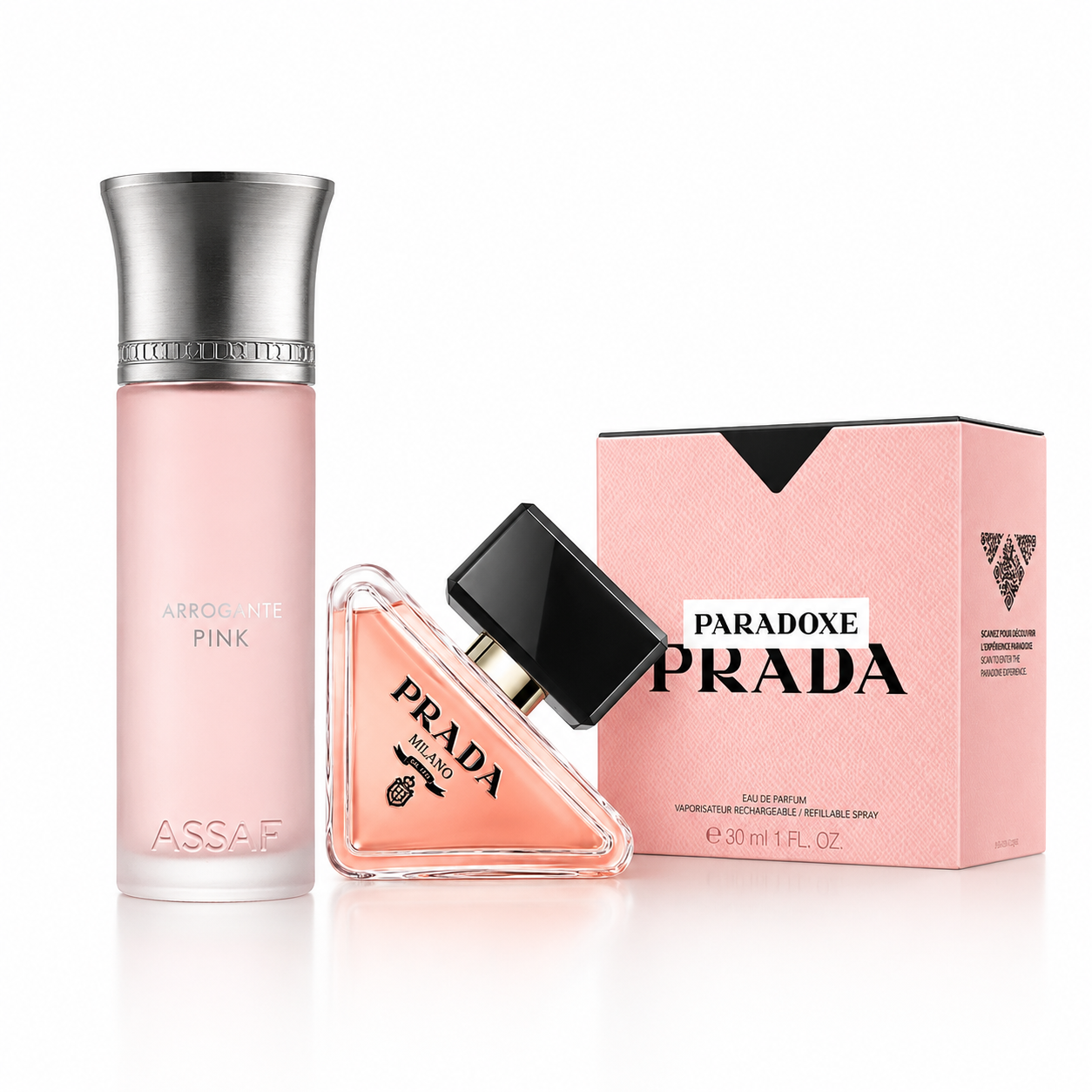 🌸 Prada Paradoxe – 10ml + 🌷 Assaf Arrogate Pink – 10ml